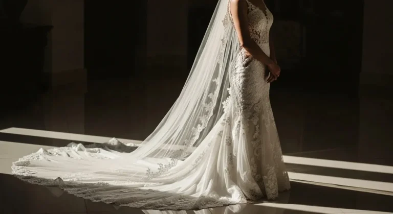 23 Mermaid Wedding Dresses with Veil That Feel Luxurious & Dramatic