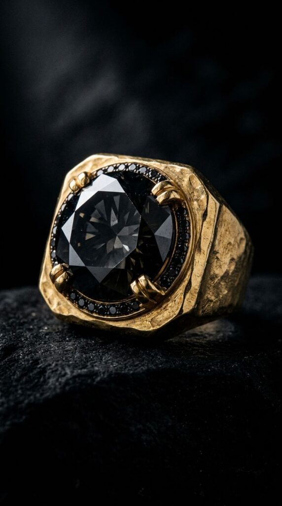 Black Diamond Bold Ring