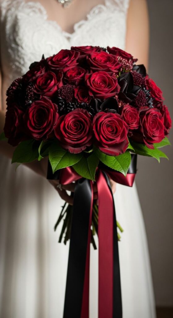 Burgundy Rose Statement Bouquet