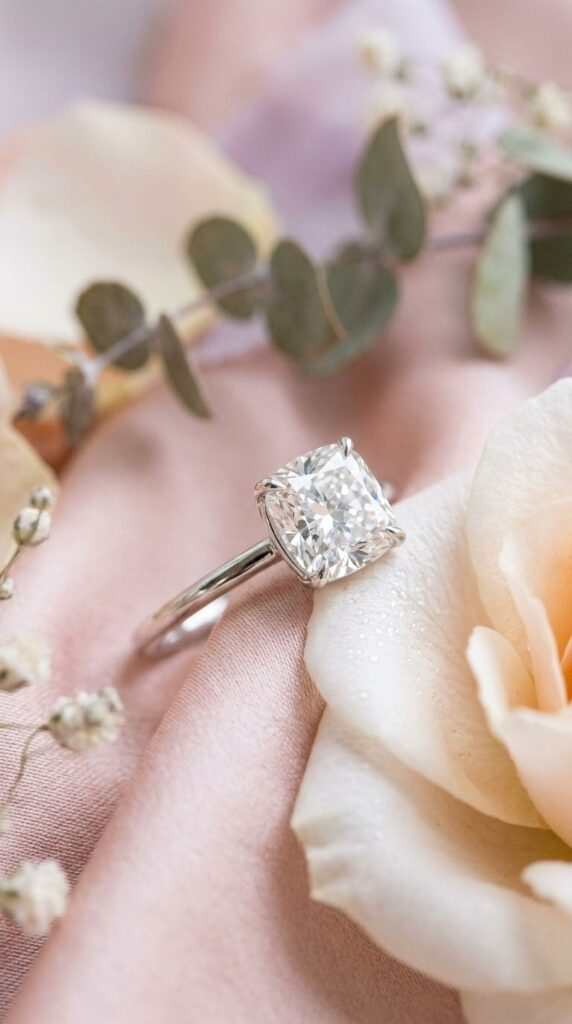 Cushion Cut Soft Square Ring