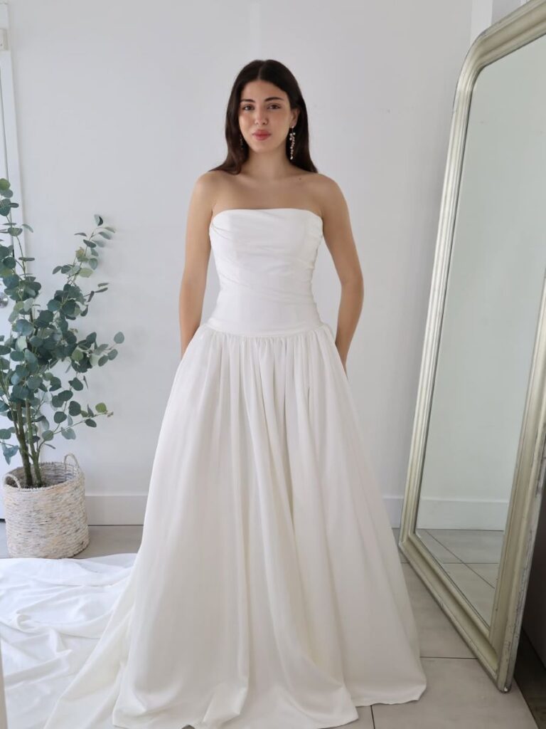 Drop Waist with High Slit Skirt