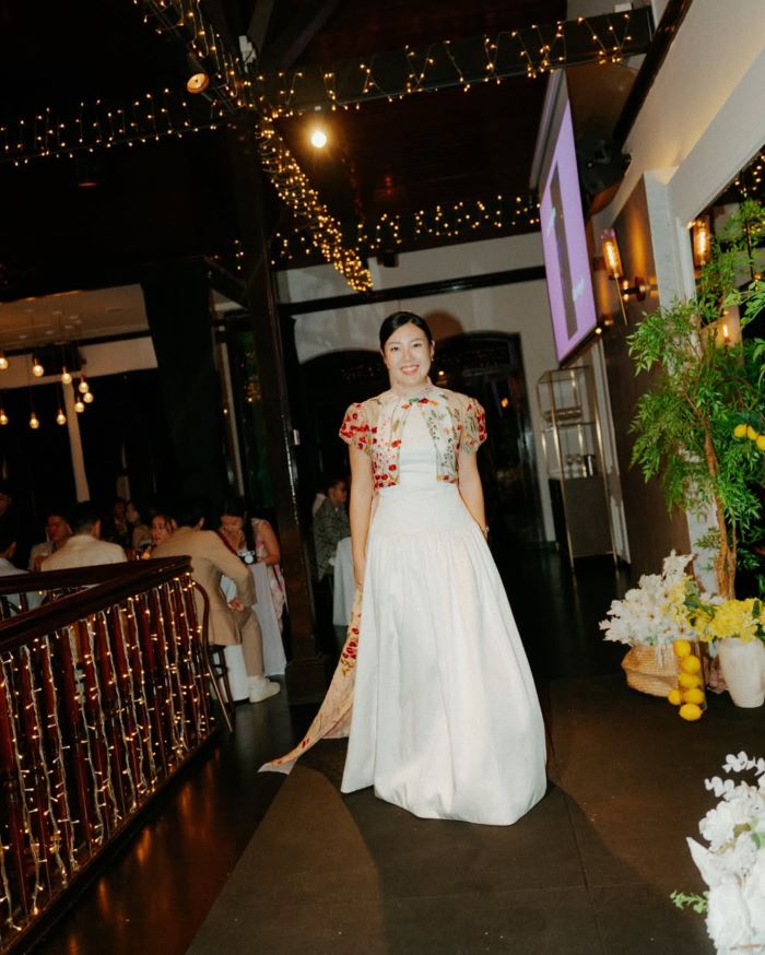 Floral Embroidered Drop Waist Dress