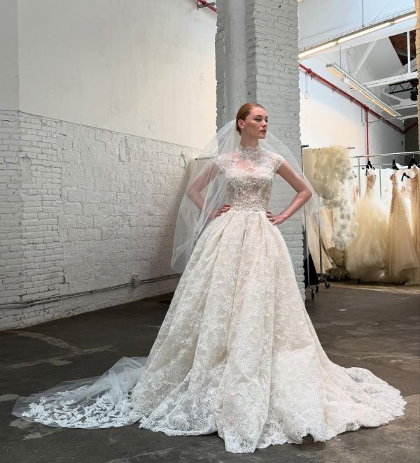 Lace Drop Waist with Cap Sleeves