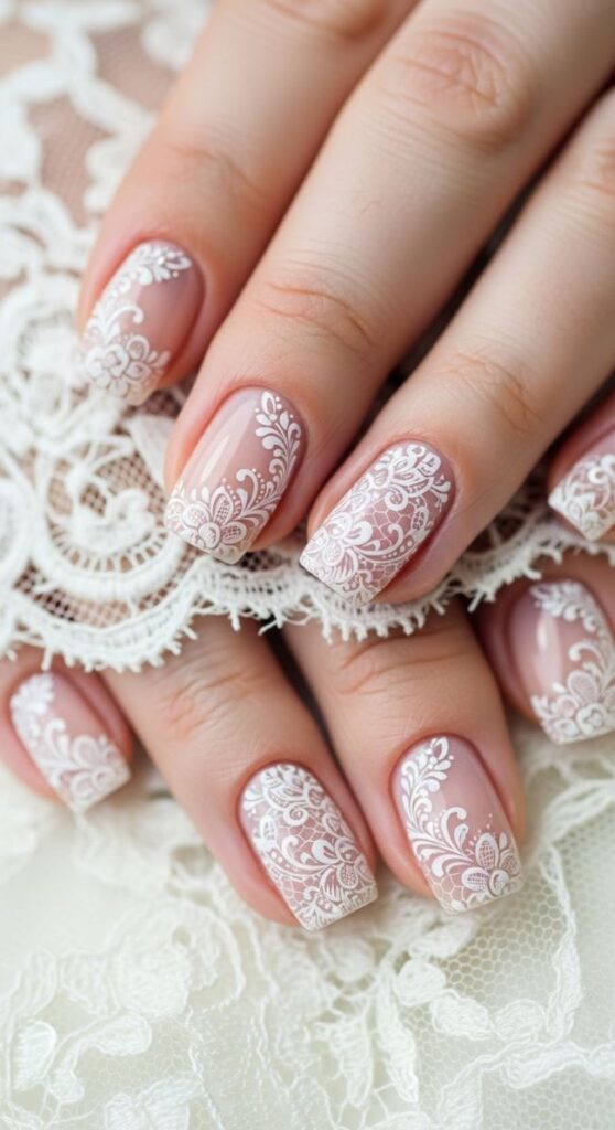 Lace-Inspired Nail Art