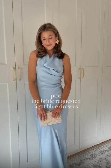 Light Blue A-Line Dress