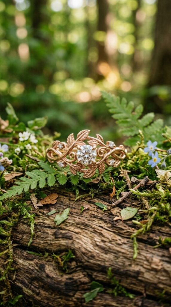 Nature Inspired Leaf Ring