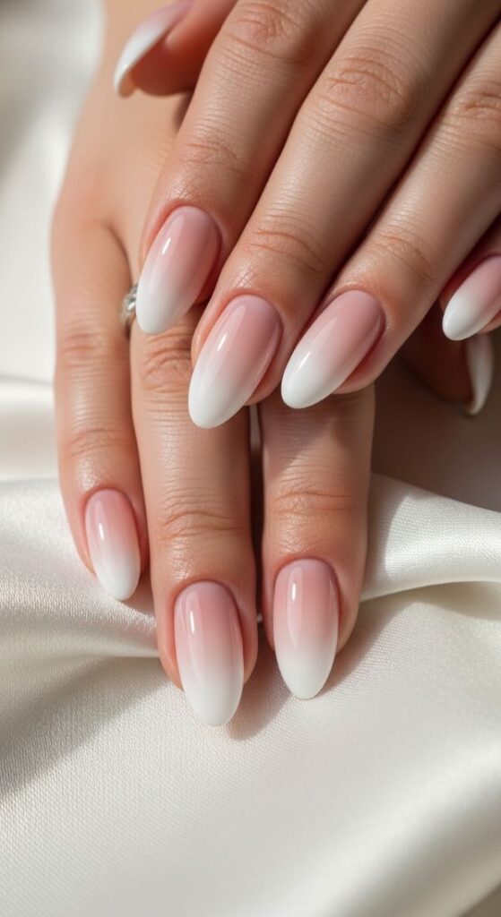Nude Ombre Fade Nails