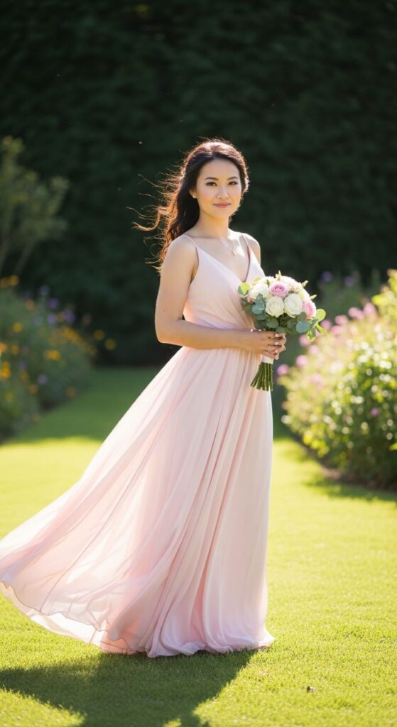 Pastel Pink Flowing Dresses