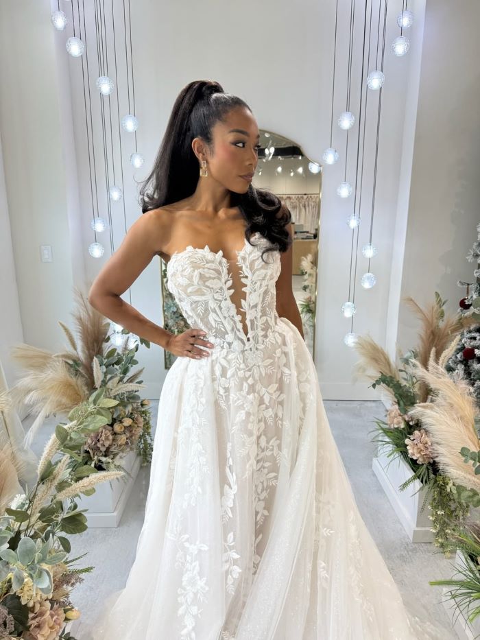 Structured Corset Drop Waist Gown