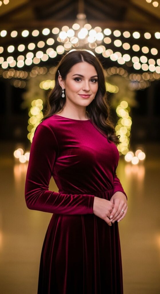 Velvet Dresses for Evening Weddings
