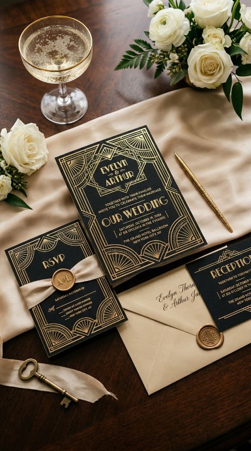 Art Deco Glam Invitations