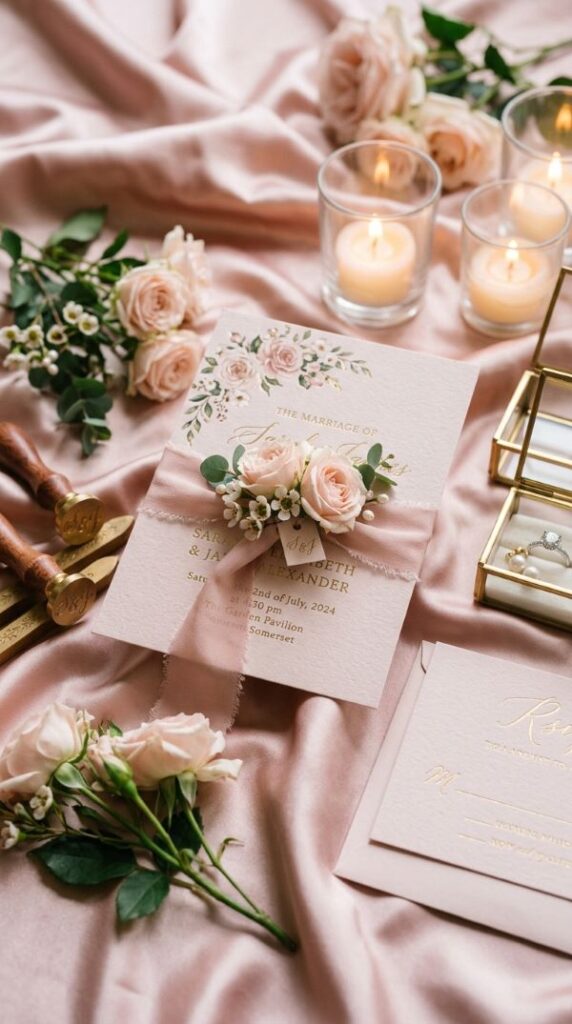 Blush Pink Romantic Invitations