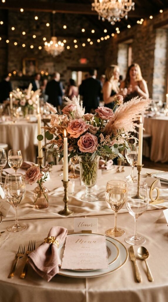 Dusty Rose and Champagne