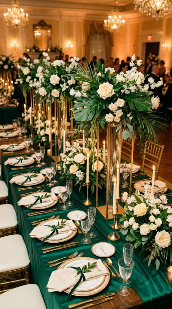 Emerald Green and Cream