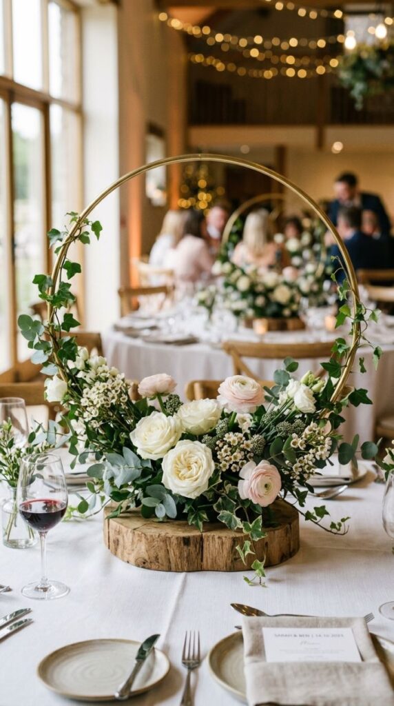 Floral Hoop Centrepiece