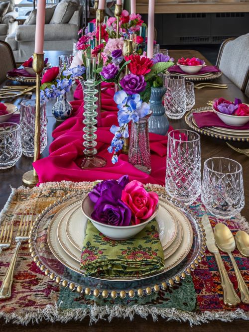Glitter Table Runner Setup
