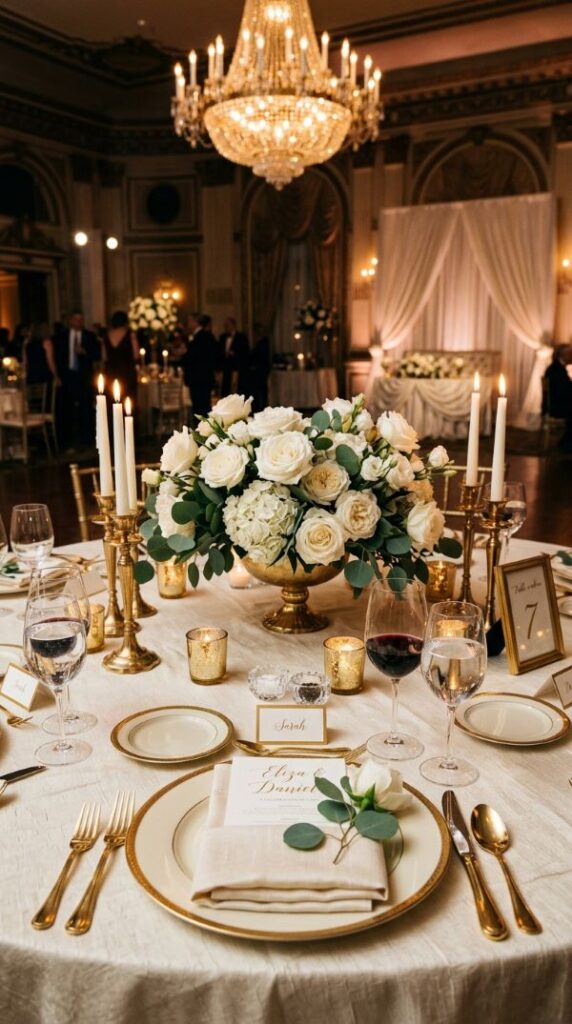 Gold Accent Luxury Dinner Tables