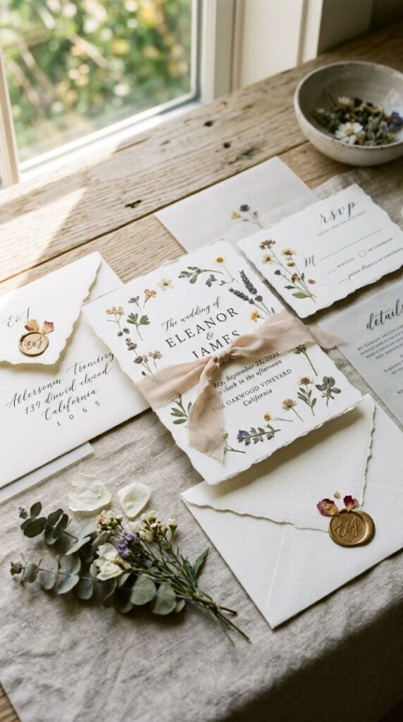 Handmade Deckled Edge Invitations