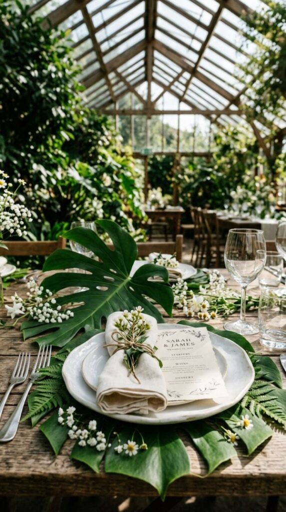 Lush Garden-Style Green and White Setting
