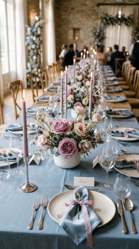 Mauve and Dusty Blue