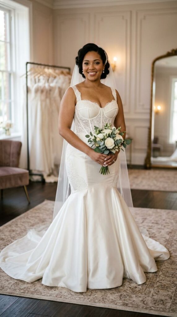 Mermaid Silhouette with Structured Bodice