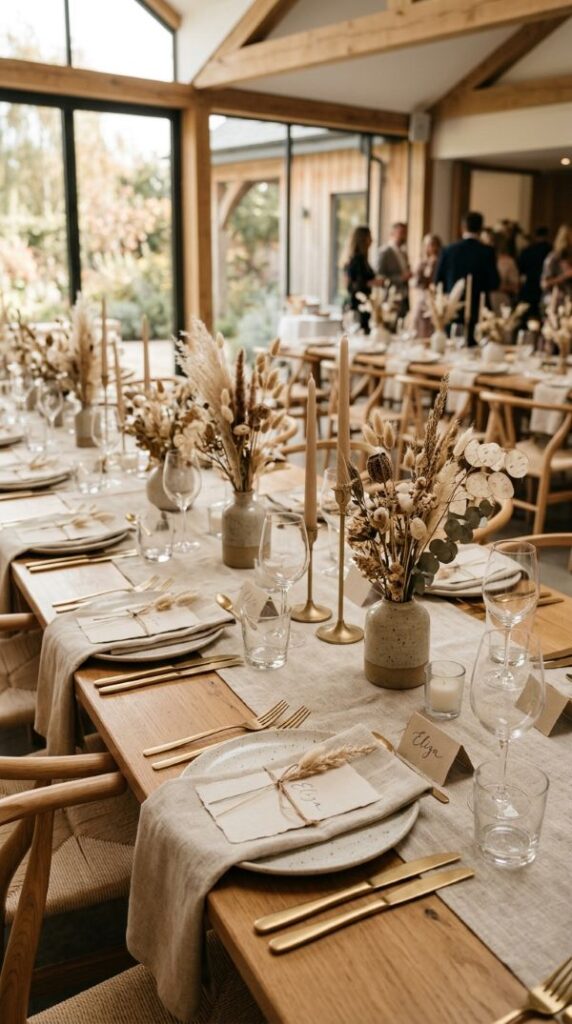 Minimalist Neutral Dinner Design