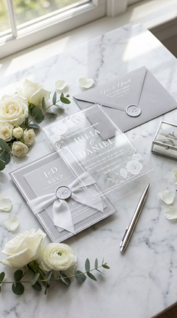 Modern Acrylic Style Invitations