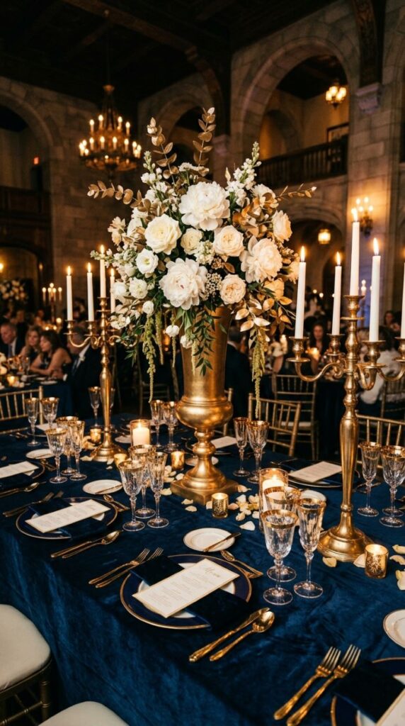 Navy Blue and Gold
