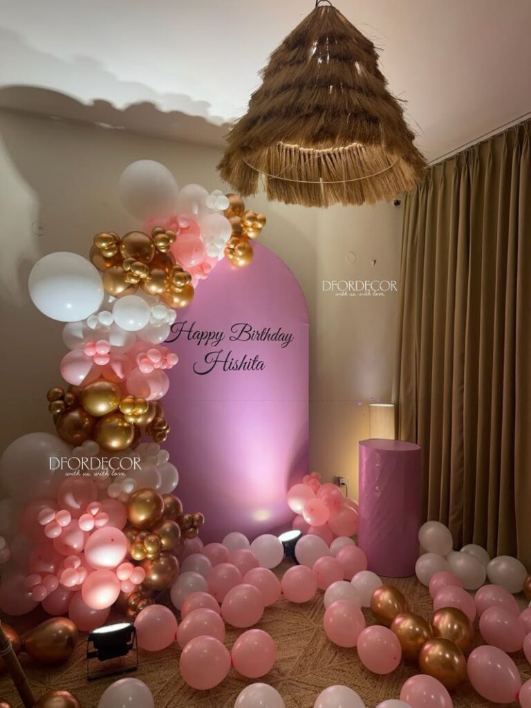 Pink Balloon Garland Arch