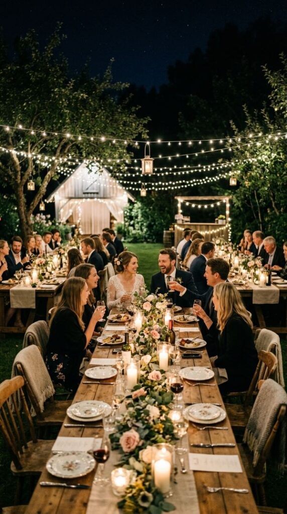 Romantic Backyard Wedding Feast