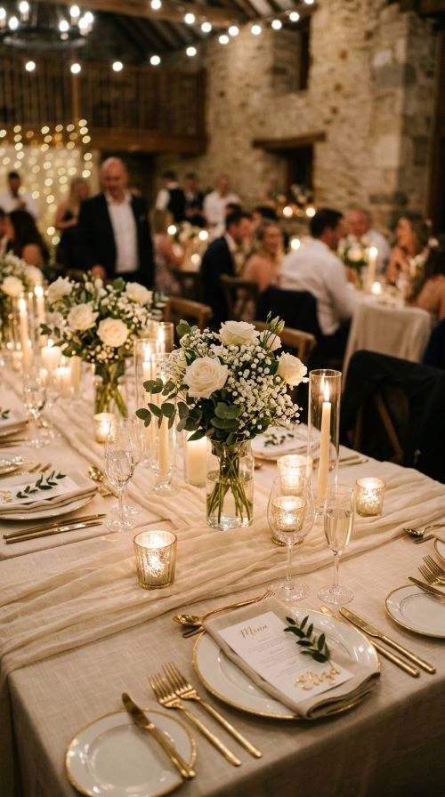 Simple White Floral Arrangements