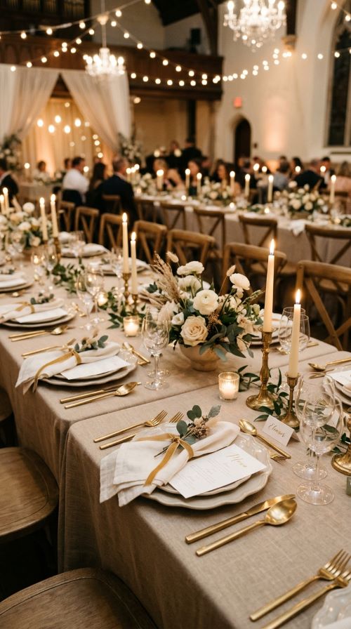 Soft Neutral Table Linens
