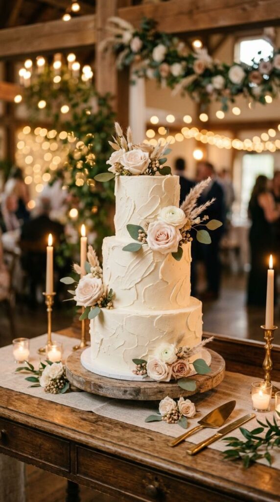 Textured Buttercream Wedding Cake