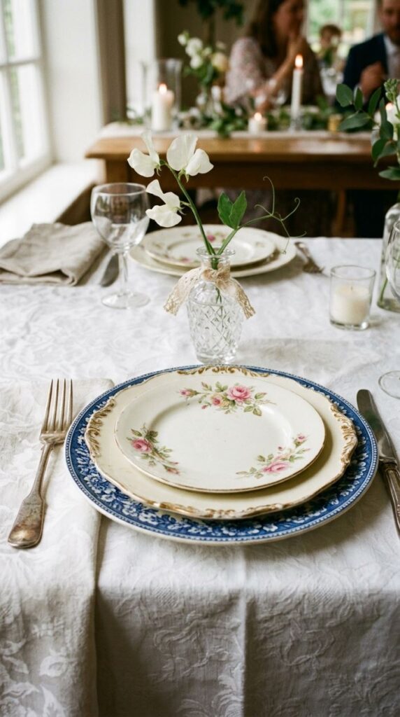 Vintage China Mismatched Place Setting