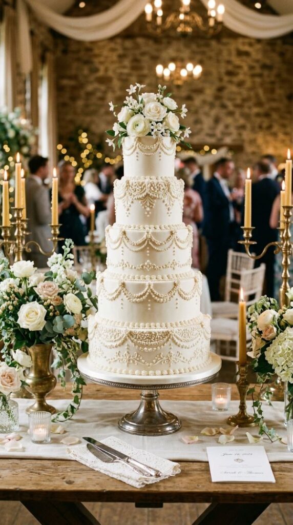 Vintage Lambeth Wedding Cake