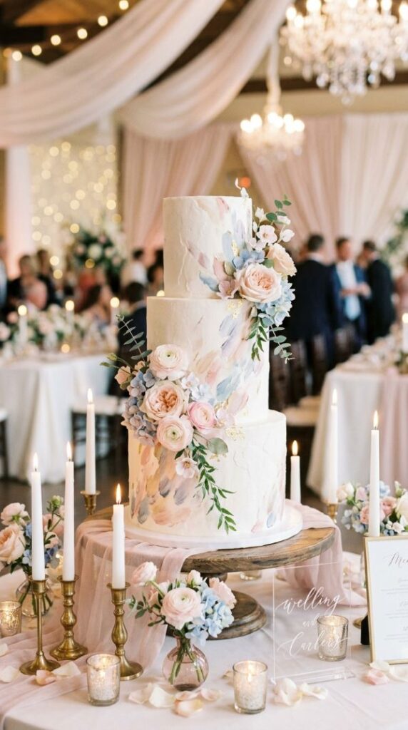 Watercolor Wedding Cake