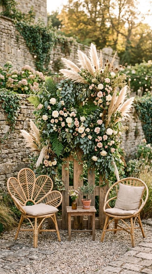 A DIY Flower Wall or Foliage Backdrop