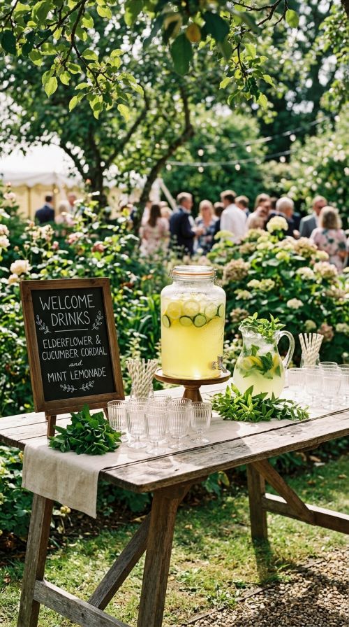 A Homemade Elderflower or Herb Cordial Welcome Drink