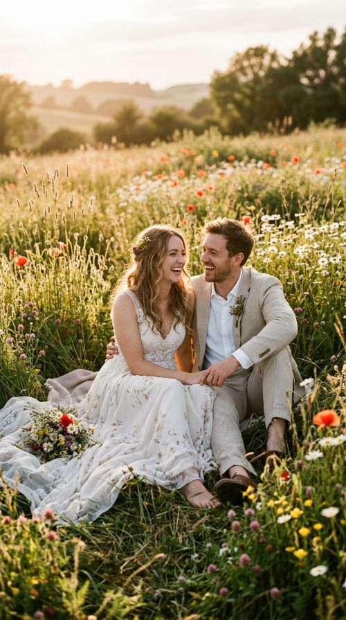 Barefoot or Meadow-Style Wedding Photos
