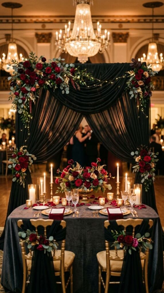 Black Chiffon Backdrop