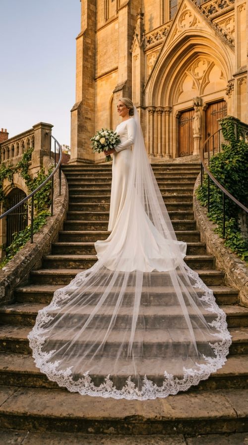 Cathedral Length Veil for a Grand Entrance