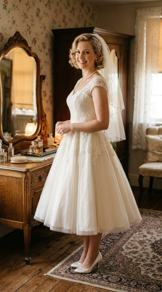 Elbow Length Veil for a Vintage Feel