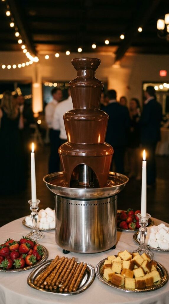 Elegant Chocolate Fountain Station