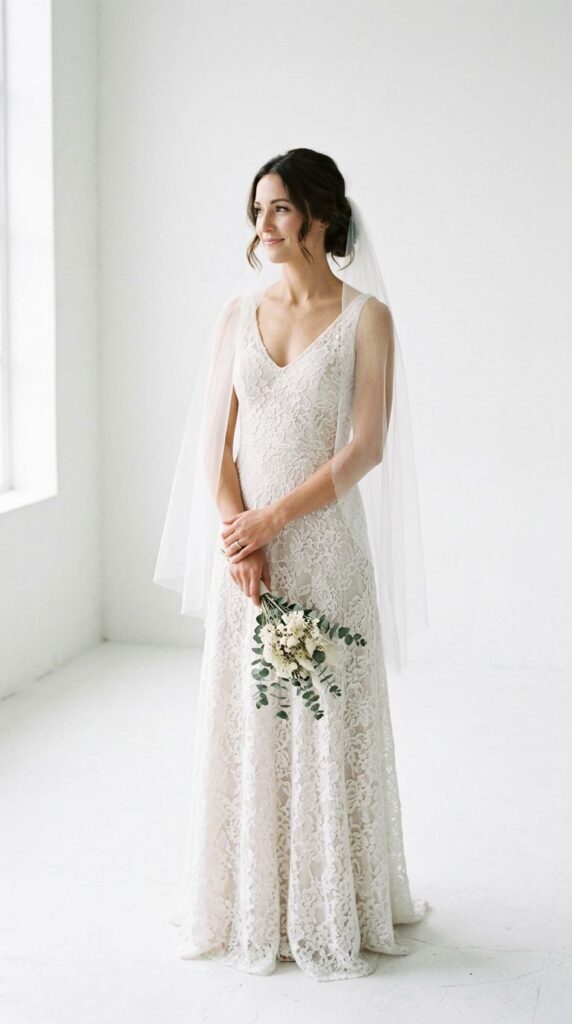 Fingertip Length Veil for Easy Elegance