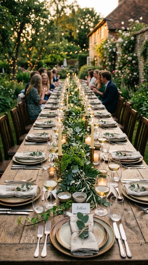 Greenery Table Runners Instead of Florals