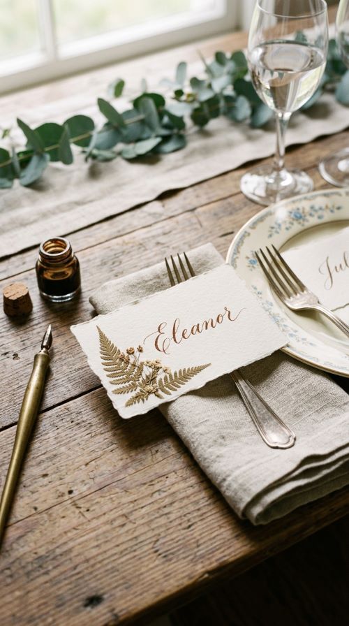 Handwritten Calligraphy Place Cards