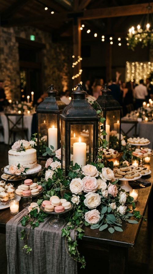 Lantern Centerpieces with Florals