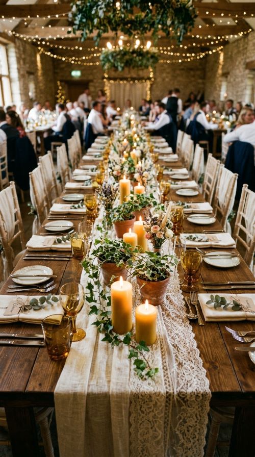 Linen and Lace Table Runners