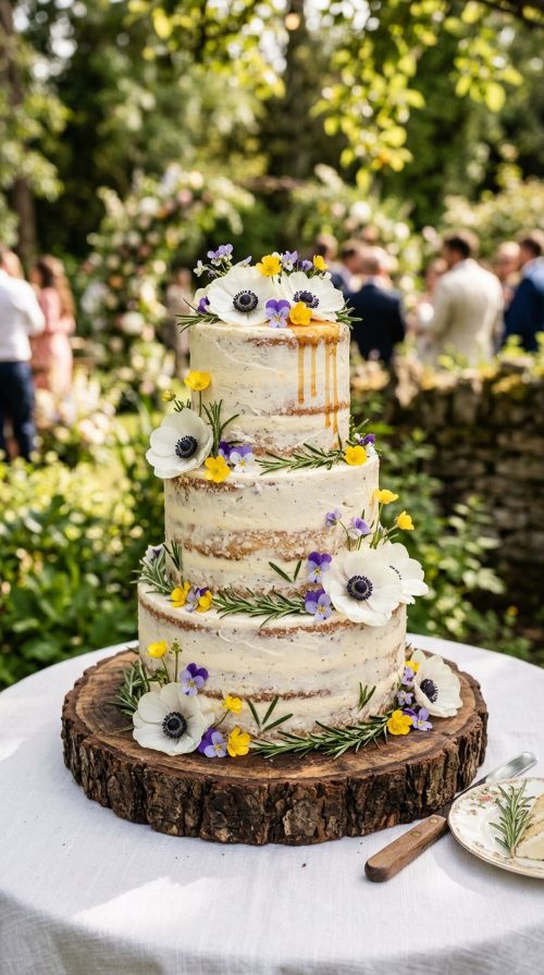 Meadow-Inspired Wedding Cake