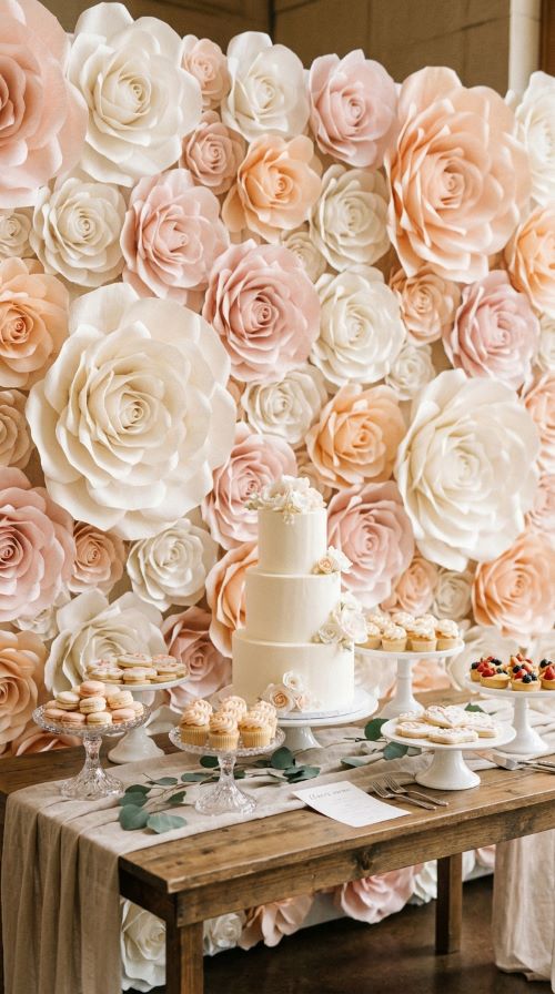 Oversized Paper Flower Backdrop
